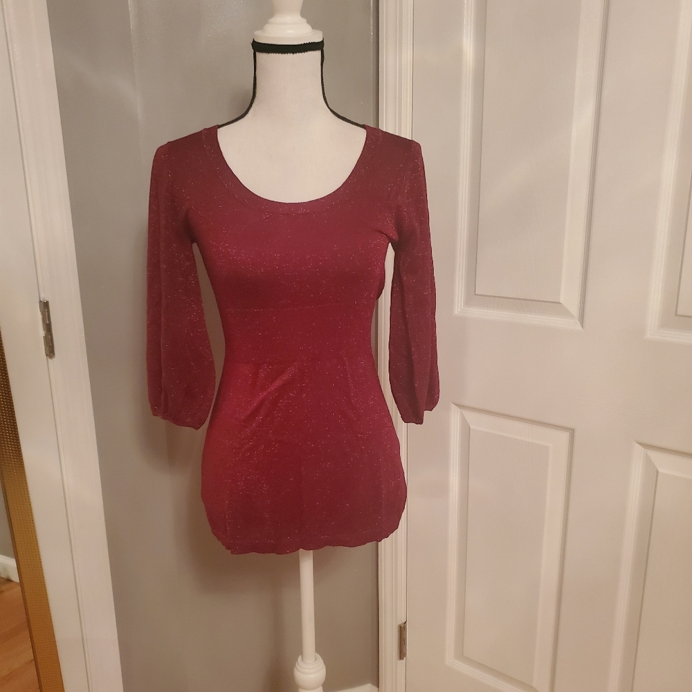BCBGMAXAZRIA Sweater in wine color, size S